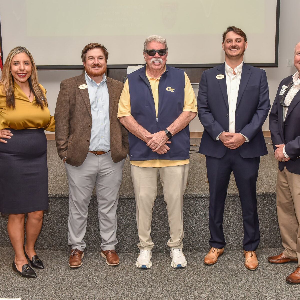 banksouth team celebrating ansley williams success