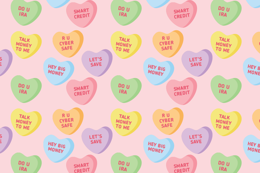 financial conversation hearts for valentines day