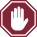 hand stop sign