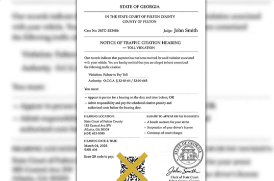 traffic court text scam